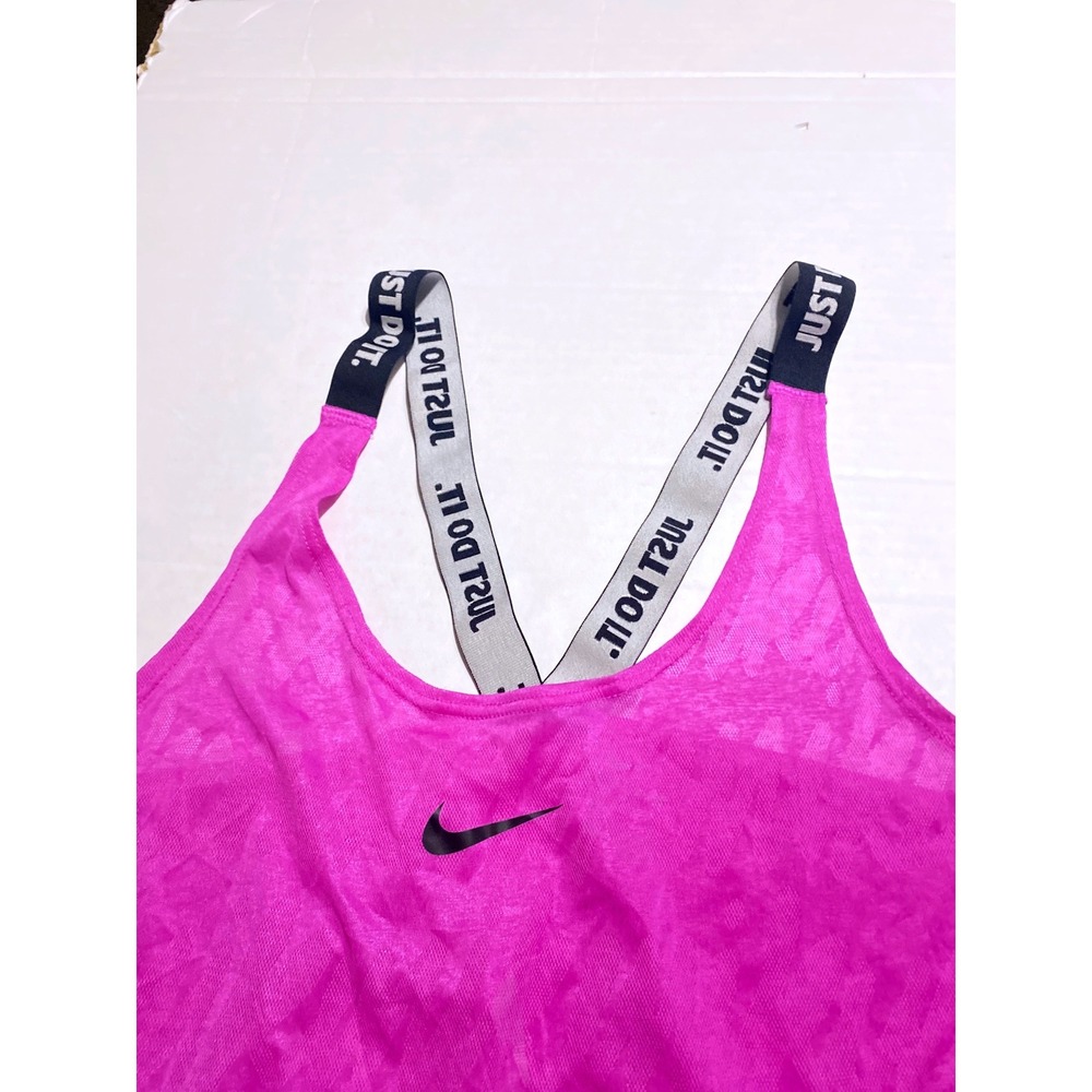 Nike Womens Dri-FIT Pink Just Do It Tank Top and Blue Sports Bra Set Size M - Picture 5 of 8